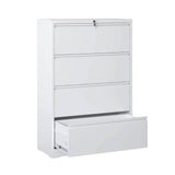 Kahomvis White Office Cabinet