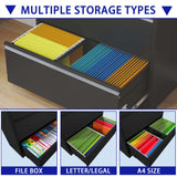 Kahomvis Black Office Cabinet