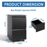 Kahomvis Black Office Cabinet