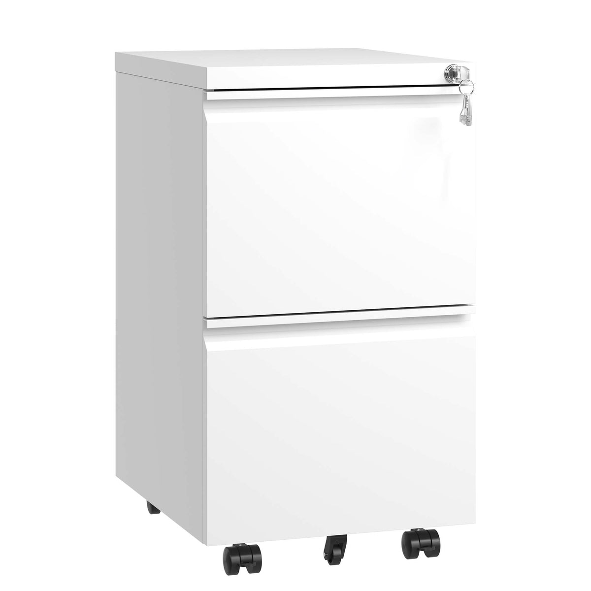 Kahomvis White Office Cabinet