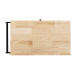 BABOOM Black Wood Base with Wood Top Rolling Kitchen Cart (17-in x 32.5-in x 34.5-in)