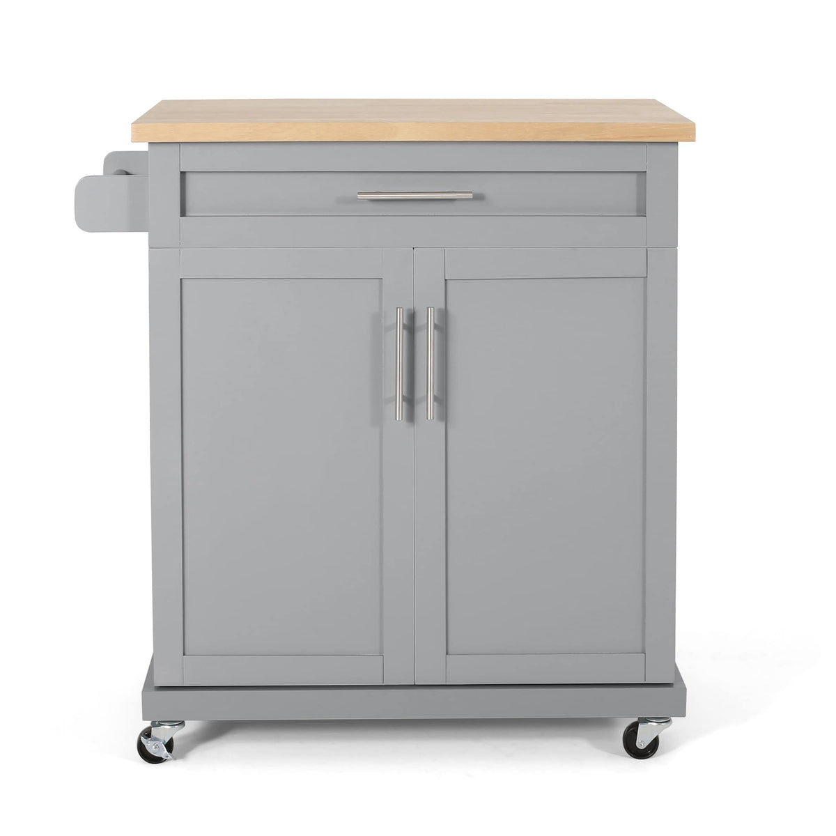 BABOOM Gray Composite Base with Composite Top Rolling Kitchen Cart (18-in x 32-in x 34.5-in)