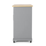 BABOOM Gray Composite Base with Composite Top Rolling Kitchen Cart (18-in x 32-in x 34.5-in)