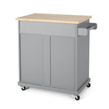 BABOOM Gray Composite Base with Composite Top Rolling Kitchen Cart (18-in x 32-in x 34.5-in)