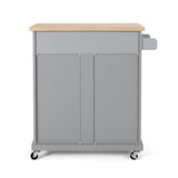 BABOOM Gray Composite Base with Composite Top Rolling Kitchen Cart (18-in x 32-in x 34.5-in)