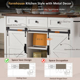 BABOOM White Mdf Base with Composite Top Rolling Kitchen Island (28.7-in x 53.8-in x 37-in)