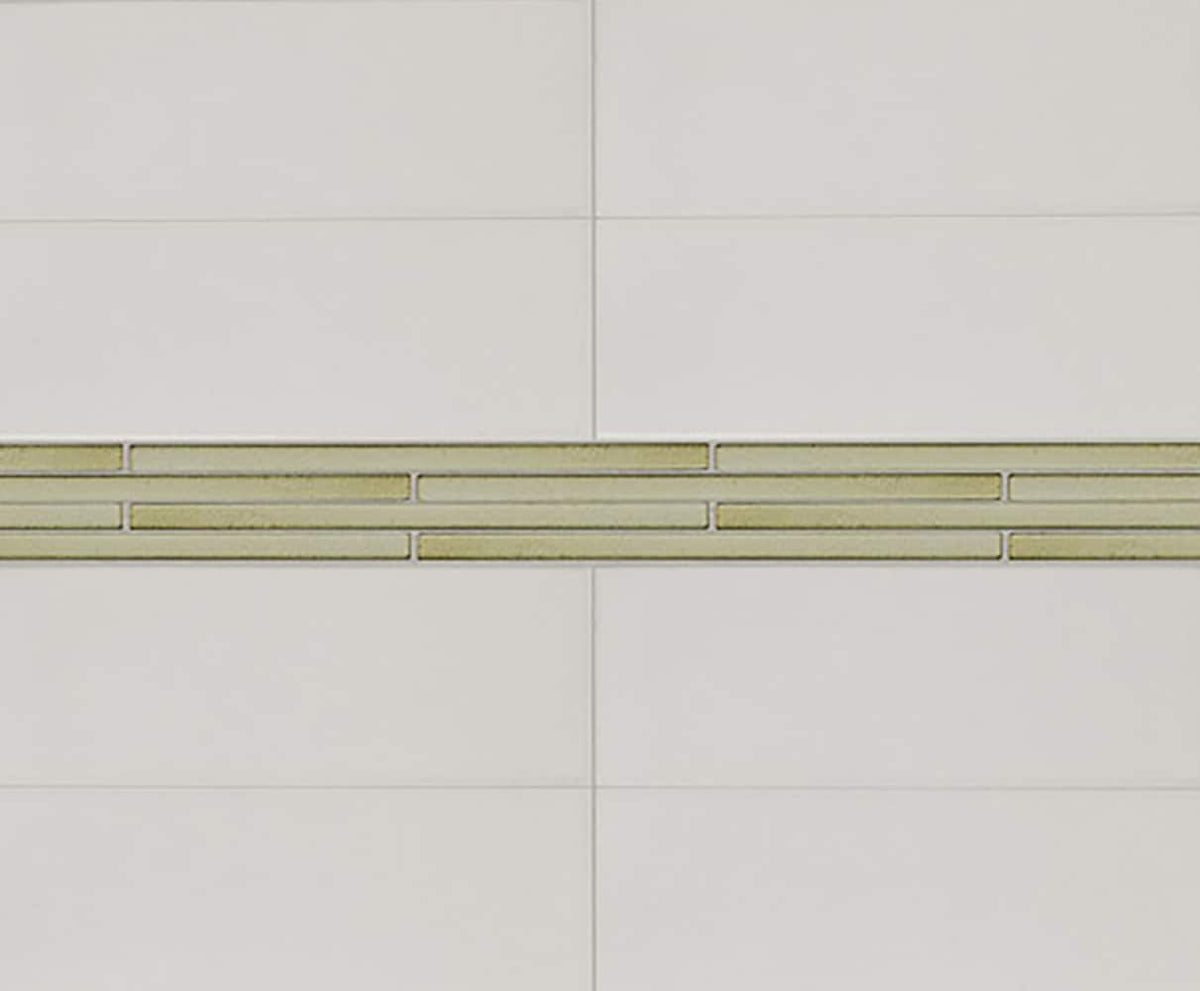 Elida Ceramica Gold Glass Pencil Liner 12-in x 12-in Glass Pencil Liner Tile