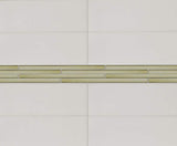 Elida Ceramica Gold Glass Pencil Liner 12-in x 12-in Glass Pencil Liner Tile