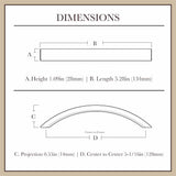 allen + roth Alaric (128Mm) Center to Center Satin Nickel Arch Handle Drawer Pull