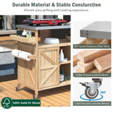 Kahomvis Wood Base with Steel Metal Top Rolling Kitchen Island (18.5-in x 50.25-in x 36.3-in)