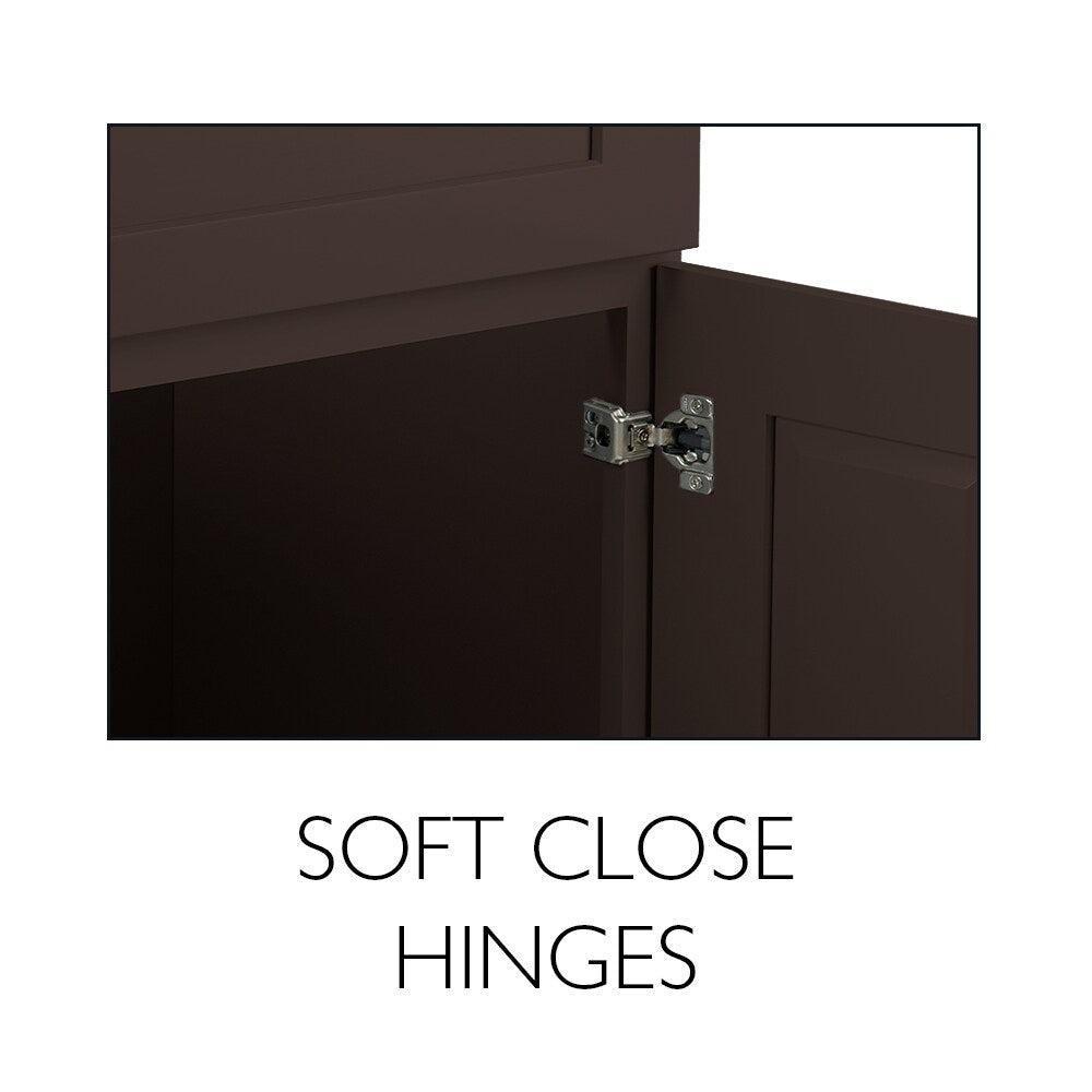 Design House Brookings 24-in W x 36-in H x 12-in D Espresso Maple Blind Corner Wall Ready To Assemble Plywood Cabinet (Recessed Panel Shaker Style)