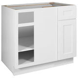 Design House Brookings 36-in W x 34.5-in H x 24-in D White Maple Blind 1-Drawer Base Ready To Assemble Plywood Cabinet (Recessed Panel Shaker Style)
