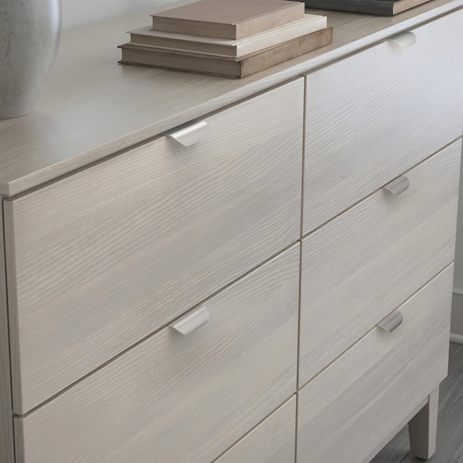 Franklin Brass Edge 4-in (102Mm) Center to Center Satin Nickel Novelty Finger Drawer Pull