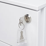 SINOFURN White 3-Drawer 15.4-in File Cabinet