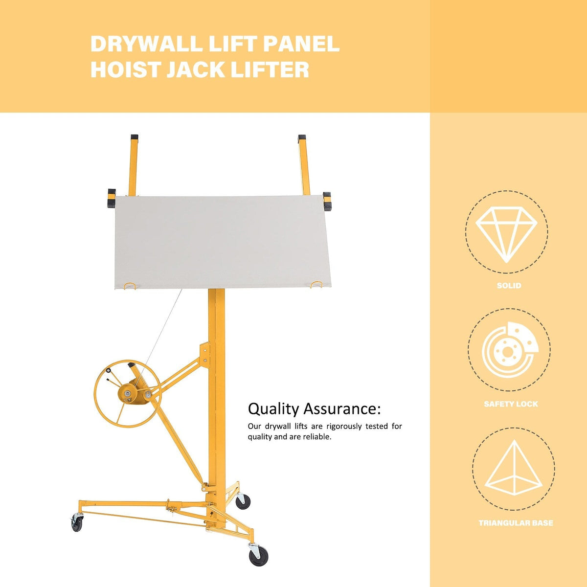 Maocao Hoom 13ft Drywall Lift 13-ft H x 53.1-in L x 53.1-in W Steel Drywall Lift