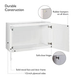 Design House Brookings 24-in W x 12-in H x 12-in D White Maple Wall Ready To Assemble Plywood Cabinet (Recessed Panel Shaker Door Style)