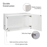 Design House Brookings 30-in W x 12-in H x 12-in D White Maple L-shaped Wall Fully Assembled Plywood Cabinet (Recessed Panel Shaker Door Style)