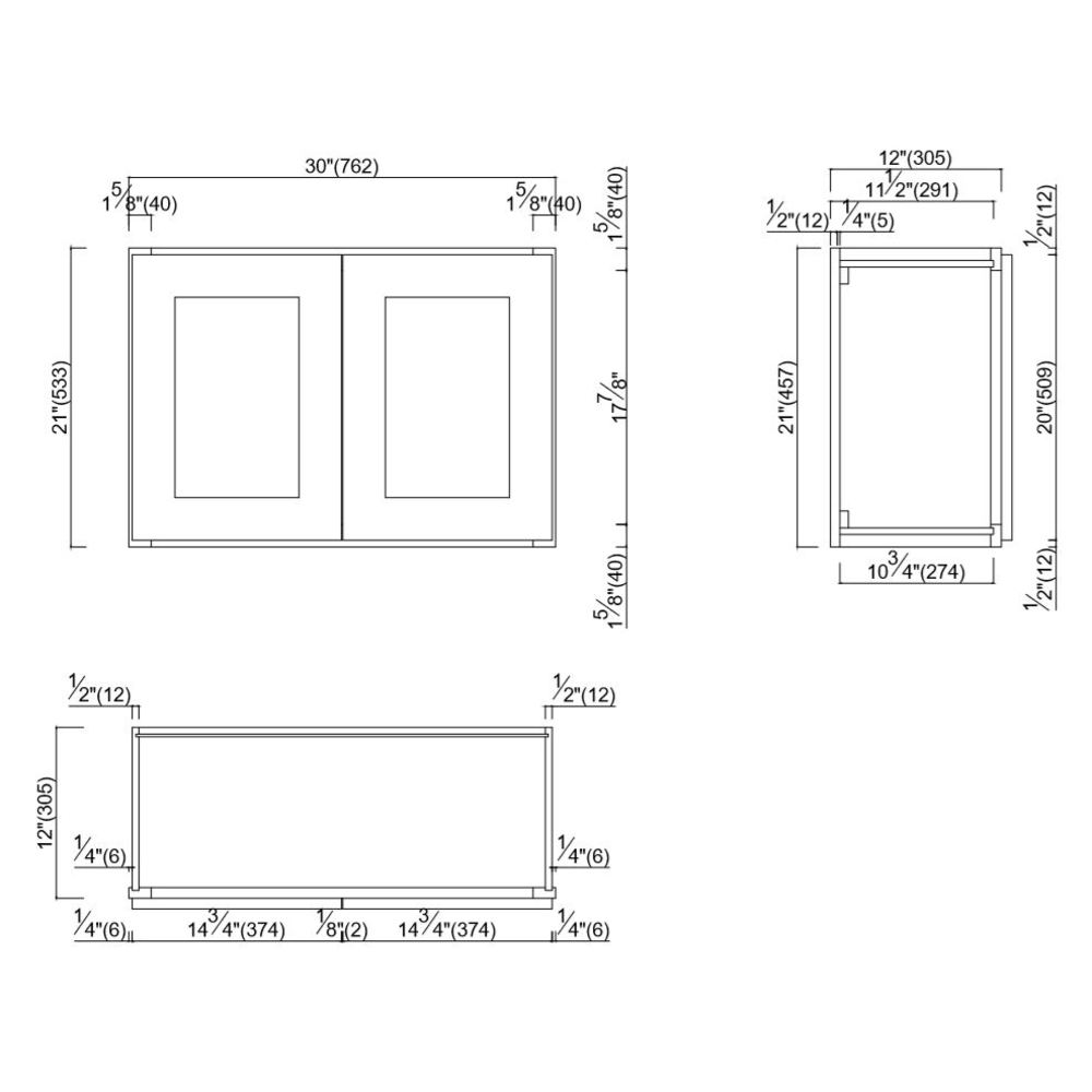 Design House Brookings 30-in W x 21-in H x 12-in D Espresso Maple Wall Ready To Assemble Plywood Cabinet (Recessed Panel Shaker Door Style)