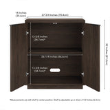 Hailey Home Mansfield Alder Brown 2-Shelf Office Cabinet