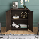 Hailey Home Mansfield Alder Brown 2-Shelf Office Cabinet