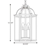 Progress Lighting 3-Light Brushed Nickel Transitional Clear Glass Cylinder Small Hanging Pendant Light
