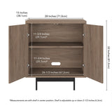 Hailey Home Whitman Antiqued Gray Oak 2-Shelf Office Cabinet
