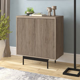 Hailey Home Whitman Antiqued Gray Oak 2-Shelf Office Cabinet