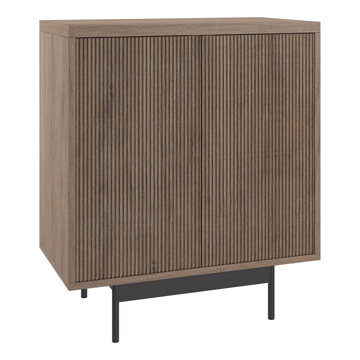 Hailey Home Whitman Antiqued Gray Oak 2-Shelf Office Cabinet