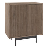 Hailey Home Whitman Antiqued Gray Oak 2-Shelf Office Cabinet