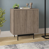 Hailey Home Whitman Antiqued Gray Oak 2-Shelf Office Cabinet