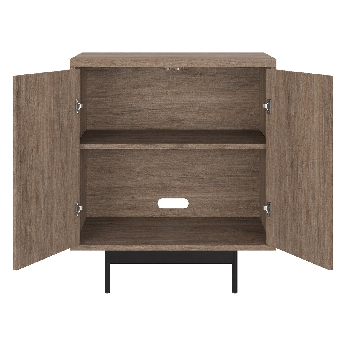 Hailey Home Whitman Antiqued Gray Oak 2-Shelf Office Cabinet