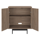 Hailey Home Whitman Antiqued Gray Oak 2-Shelf Office Cabinet