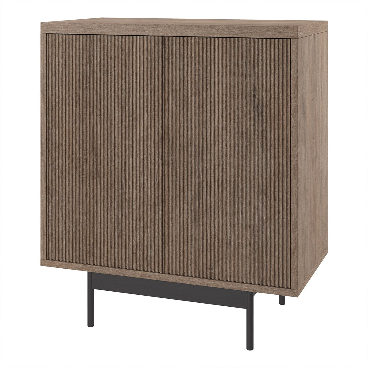 Hailey Home Whitman Antiqued Gray Oak 2-Shelf Office Cabinet