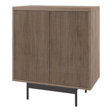 Hailey Home Whitman Antiqued Gray Oak 2-Shelf Office Cabinet
