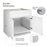 Design House Brookings 18-in W x 36-in H x 12-in D White Maple Wall Ready To Assemble Plywood Cabinet (Recessed Panel Shaker Door Style)