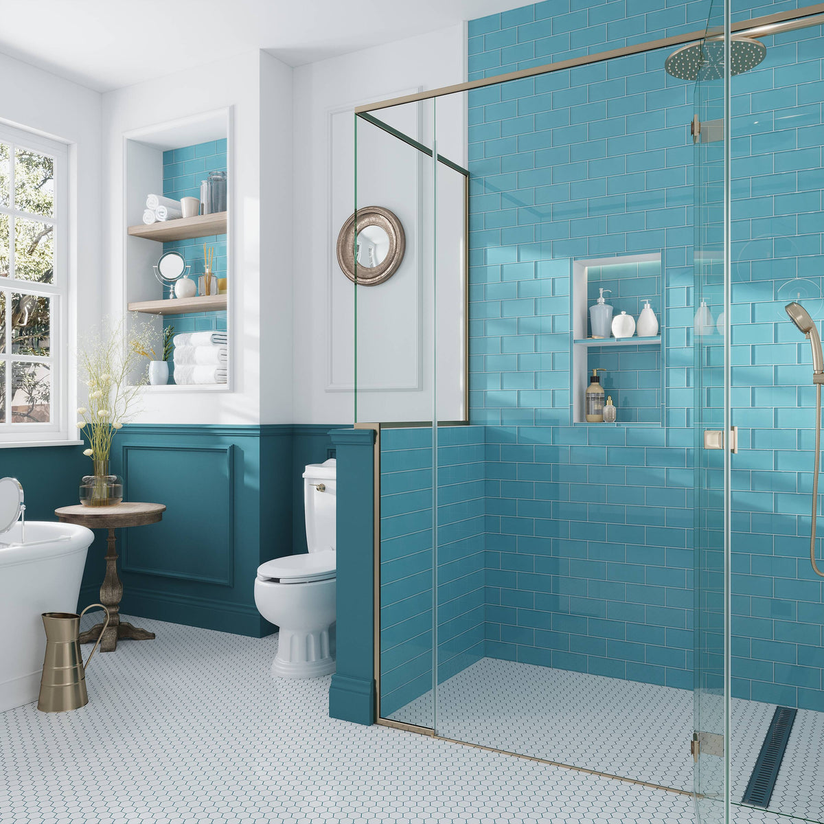 Apollo Tile 10-Pack Sapphire Blue 1/2-in x 12-in Glass Pencil Tile (0.5-sq. ft/ Carton)