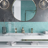 Apollo Tile 10-Pack Sapphire Blue 1/2-in x 12-in Glass Pencil Tile (0.5-sq. ft/ Carton)