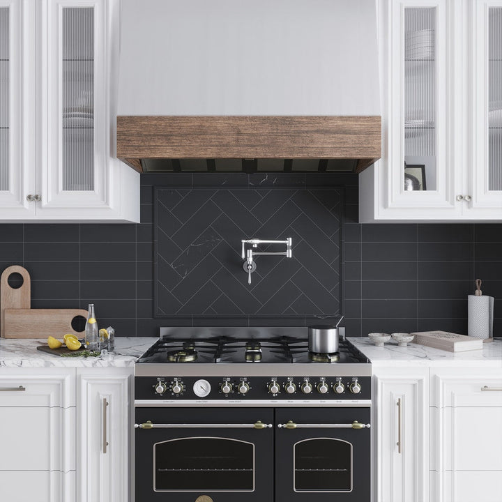 Apollo Tile Black 4-in x 12-in Honed Natural Stone Marble Brick Floor and Wall Tile (5-sq. ft/ Carton)