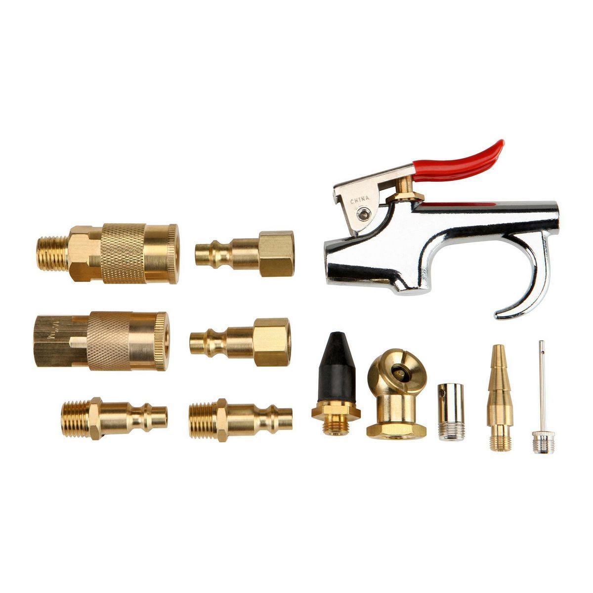 Central Pneumatic Professional Grade Brass Air Tool Accessory Kit, 12 Pc.