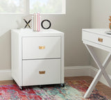 Linon White 2-Drawer 22-in File Cabinet