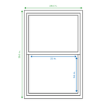 Project Source 20000S Series New Construction 23-1/2-in x 29-1/2-in x 2-1/4-in Jamb White Vinyl Single-Pane Single-Hung Window, Half Screen Included