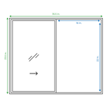Project Source 10001 Series 35-1/2-in W x 23-1/2-in H x 3-in Jamb Left-Operable Vinyl Sliding Window, White, Half Screen Included