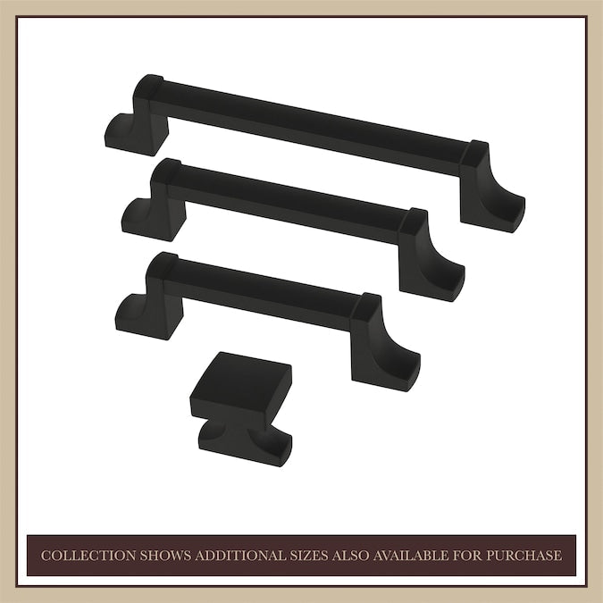 allen + roth Arthur (76Mm) Center to Center Matte Black Arch Handle Drawer Pull
