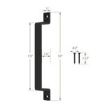 10 in. Black Steel Sliding Barn Door Handle - Super Arbor