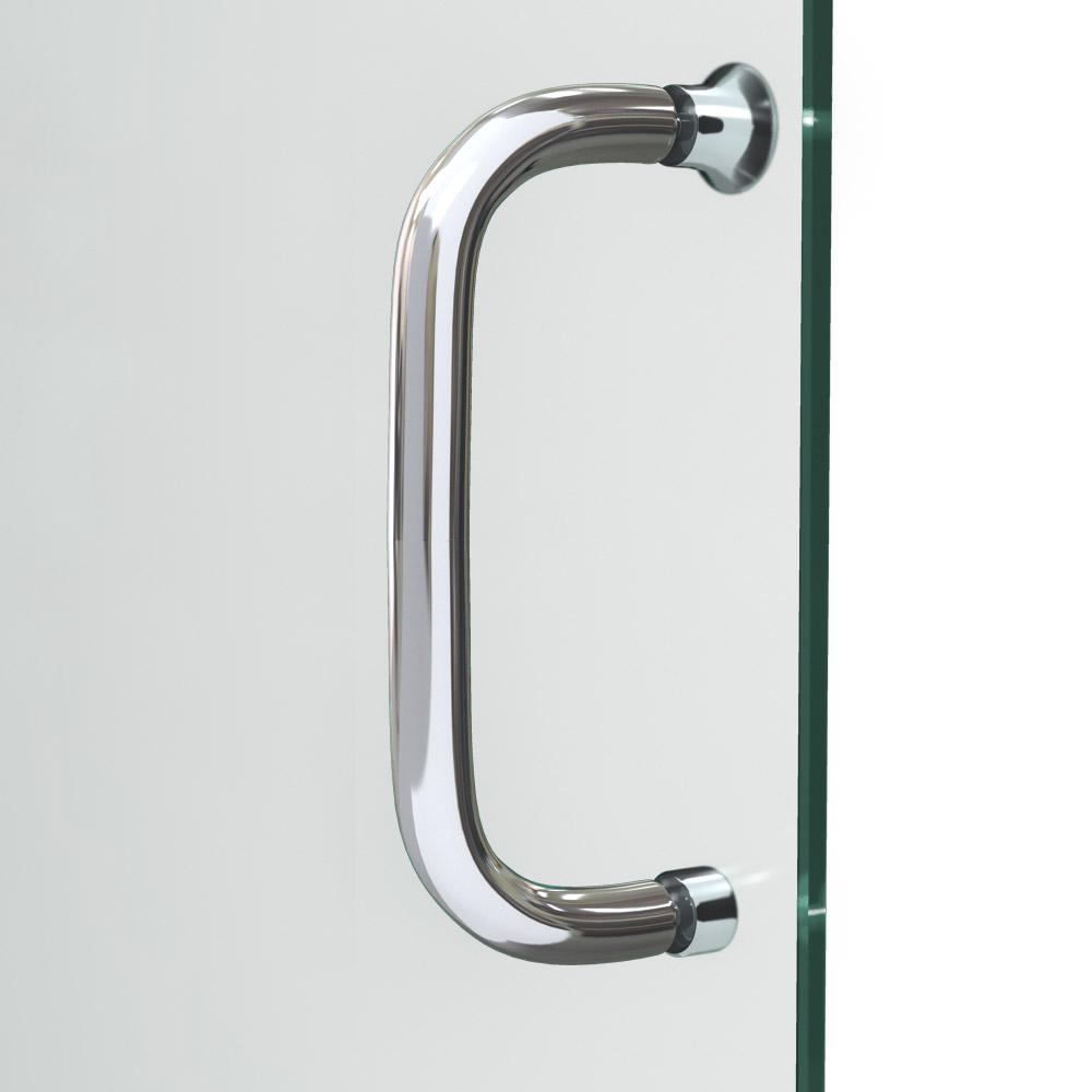 Infinity-Z 56 to 60 in. x 72 in. Semi-Frameless Sliding Shower Door in Chrome - Super Arbor