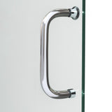 Infinity-Z 30 in. x 60 in. Semi-Frameless Sliding Shower Door in Chrome with Left Drain White Acrylic Base - Super Arbor