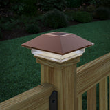Deckorators 4-in x 4-in 5-Lumen 1-Watt Copper Battery-operated LED Outdoor Post Cap Light (6500 K)