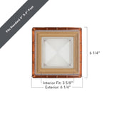 Deckorators 4-in x 4-in 7-Lumen 1-Watt Copper Battery-operated LED Outdoor Post Cap Light (6500 K)