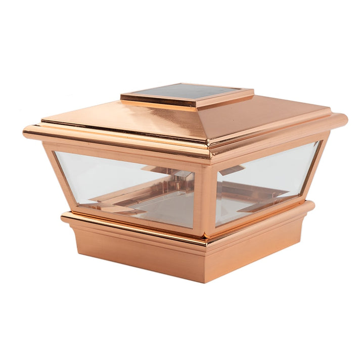 Deckorators 4-in x 4-in 5-Lumen 1-Watt Copper Solar LED Outdoor Post Cap Light (6500 K)