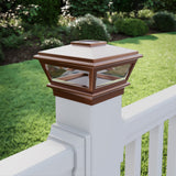 Deckorators 4-in x 4-in 5-Lumen 1-Watt Copper Solar LED Outdoor Post Cap Light (6500 K)